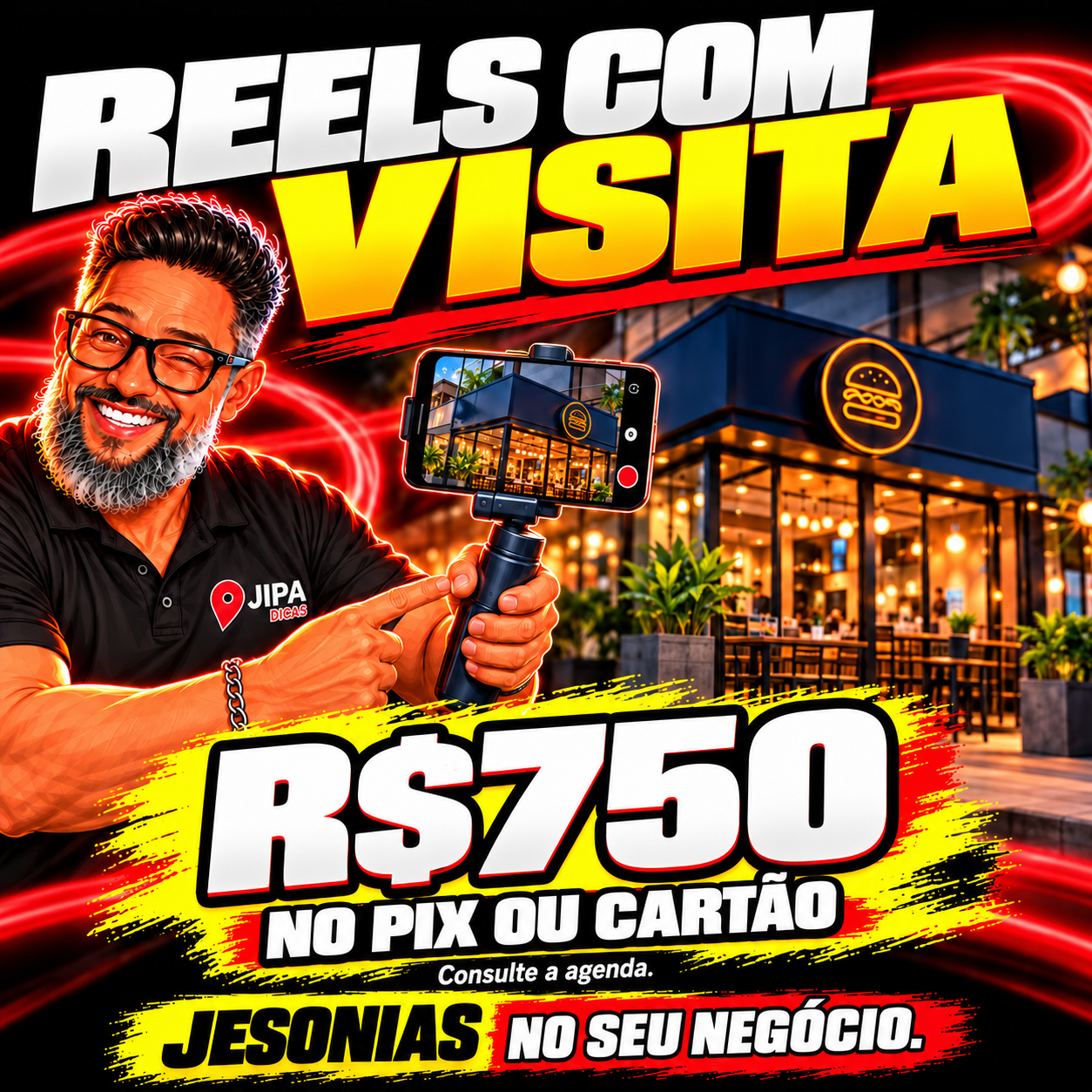 Reels com visita